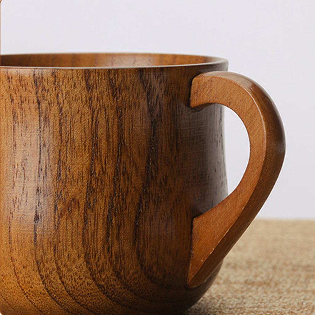 2X Jujube Wood Cup Handmade Coffee Tea Beer Juice Milk Mug Drink 7.5x6.8cm