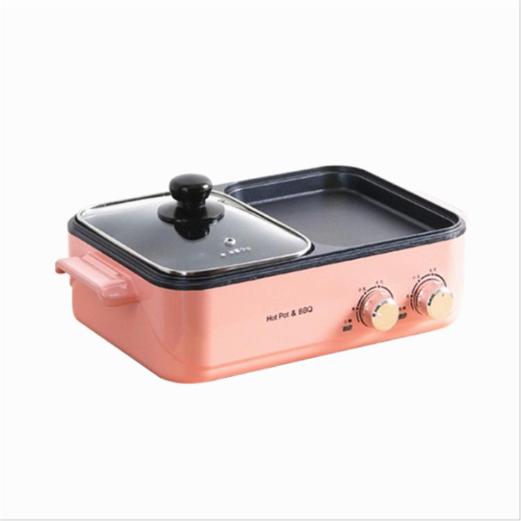 Đảm bảo chất lượng tại nhà nồi rang shabu-shabu đa chức năng lẩu điện Hàn Quốc ký túc xá sinh viên nồi bột nhỏ điều khiển nhiệt độ kép quà tặng lẩu điện