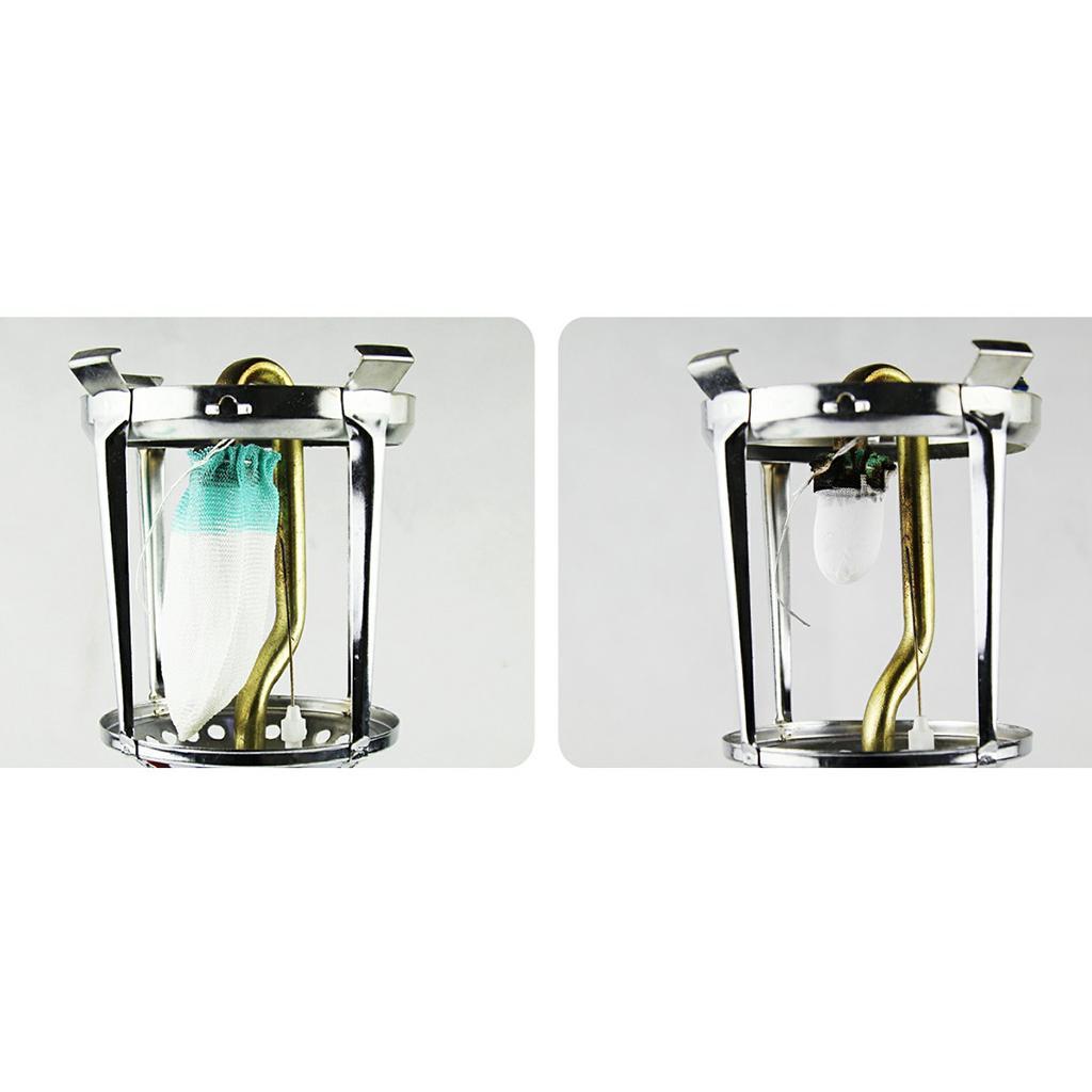 20pcs/set Outdoor Camping Gas Lamp Lantern Mantles Protective Cover for Night Camping Tent, Green, 10 x 8 cm