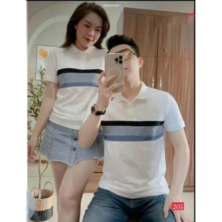 Áo thun polo nam nữ cặp đôi chất thun cotton cá sấu cao cấp mềm mịn co giãn thoáng mát - SKMC03