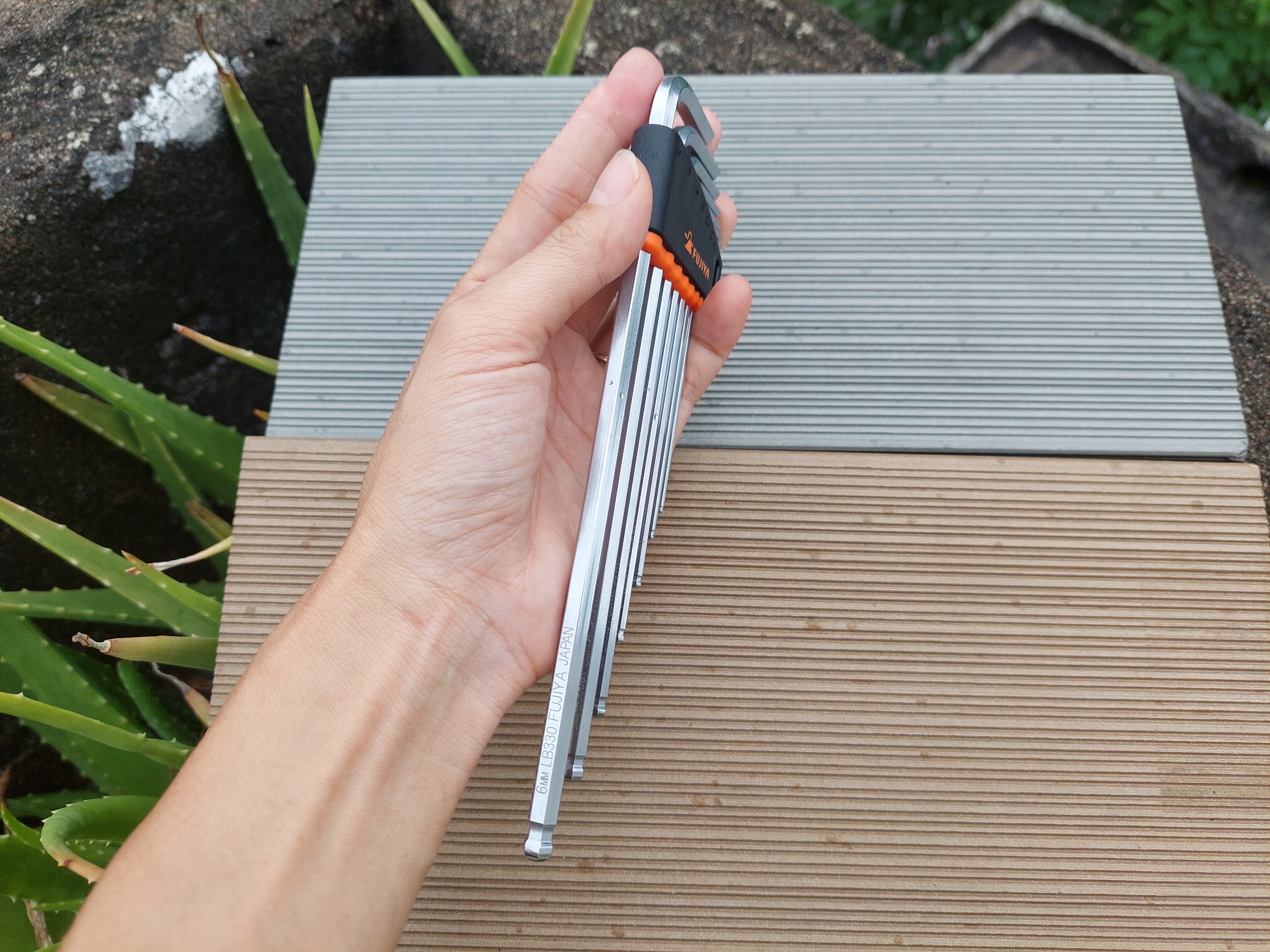 Bộ Lục giác dài đầu bi 7 chi tiết FUJIYA LB330-7S GENUINE- Thanh vặn đầu tròn
