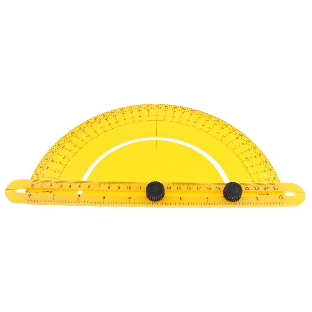 Plastic Protractor 0-180Degree Angle Finder Gauge Rotation Ruler Gage Yellow
