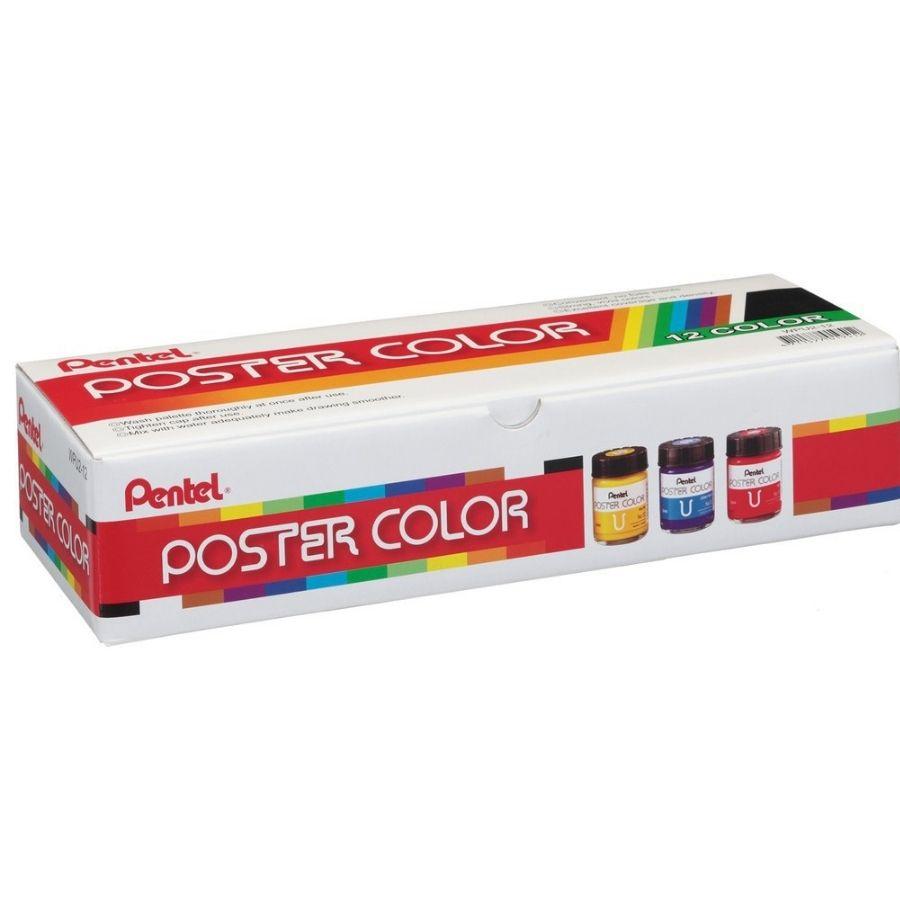 Màu vẽ lọ 12 màu Poster Pentel WPU2-12