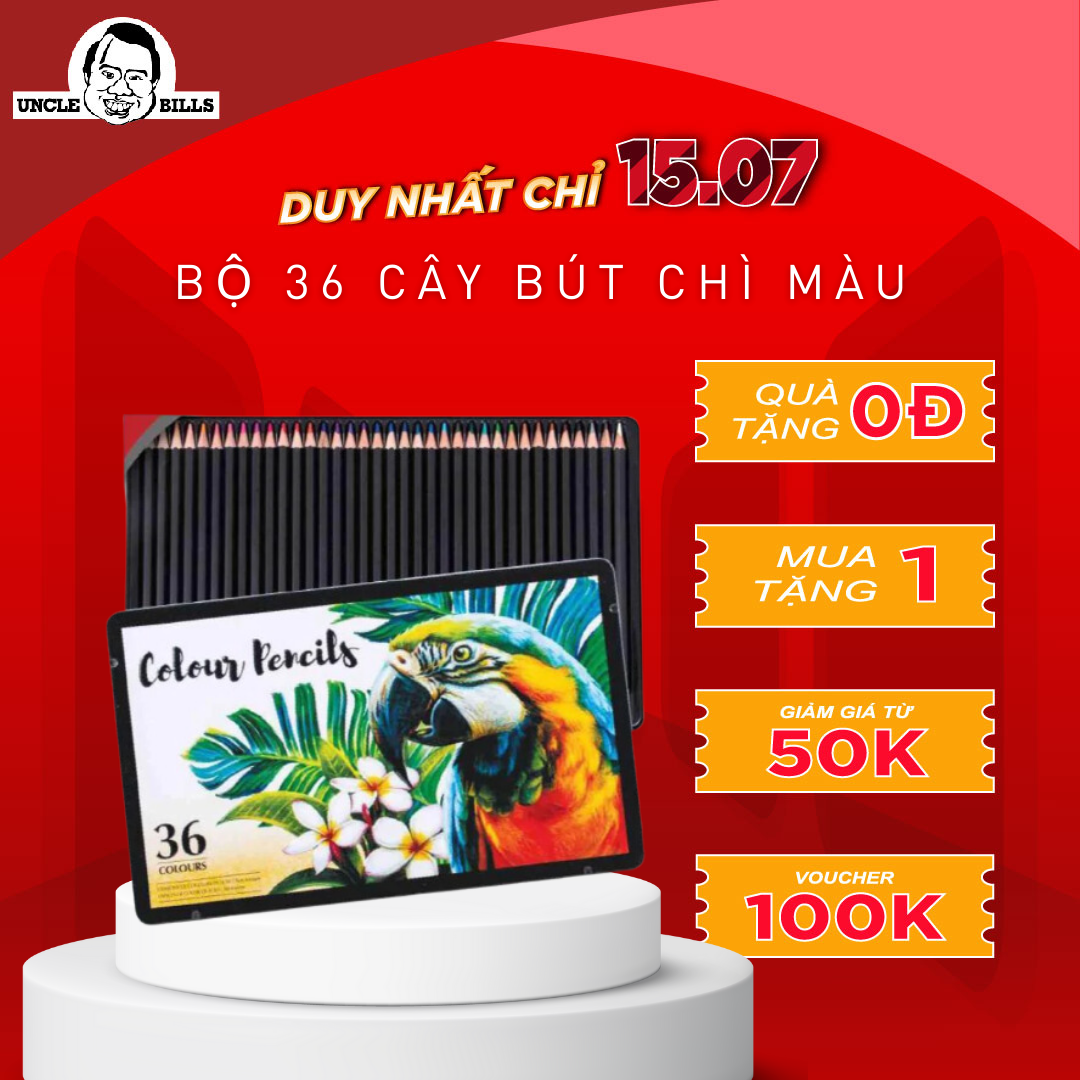 Bút Chì Màu Hộp 36 Cây Uncle Bills Se0524
