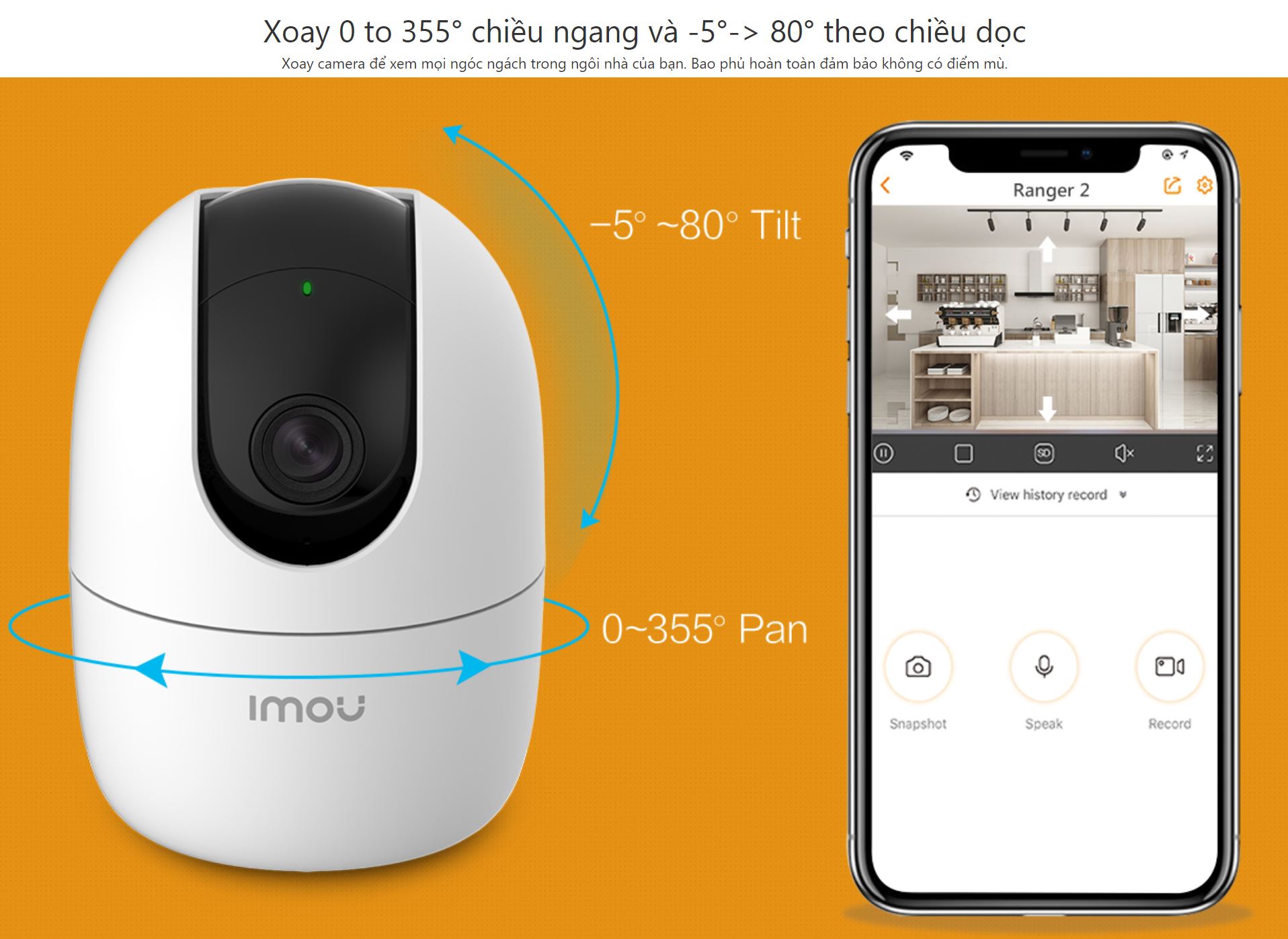 Camera IP WiFi 4MP IMOU IPC-A42P-D, phát hiện người lạ bằng AI (Không kèm thẻ nhớ) - Hàng chính hãng FPT phân phối