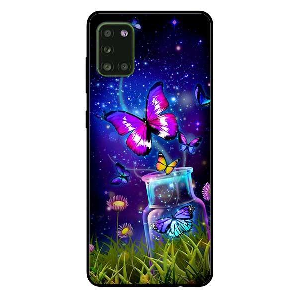 Ốp lưng dành cho Samsung A21 - A21s - A31 mẫu Bướm Đêm Hồng Xanh