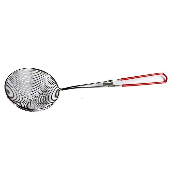 Vợt Đa Năng Inox Múc Chân Trâu, Topping Cao Cấp Viền Cán Đỏ