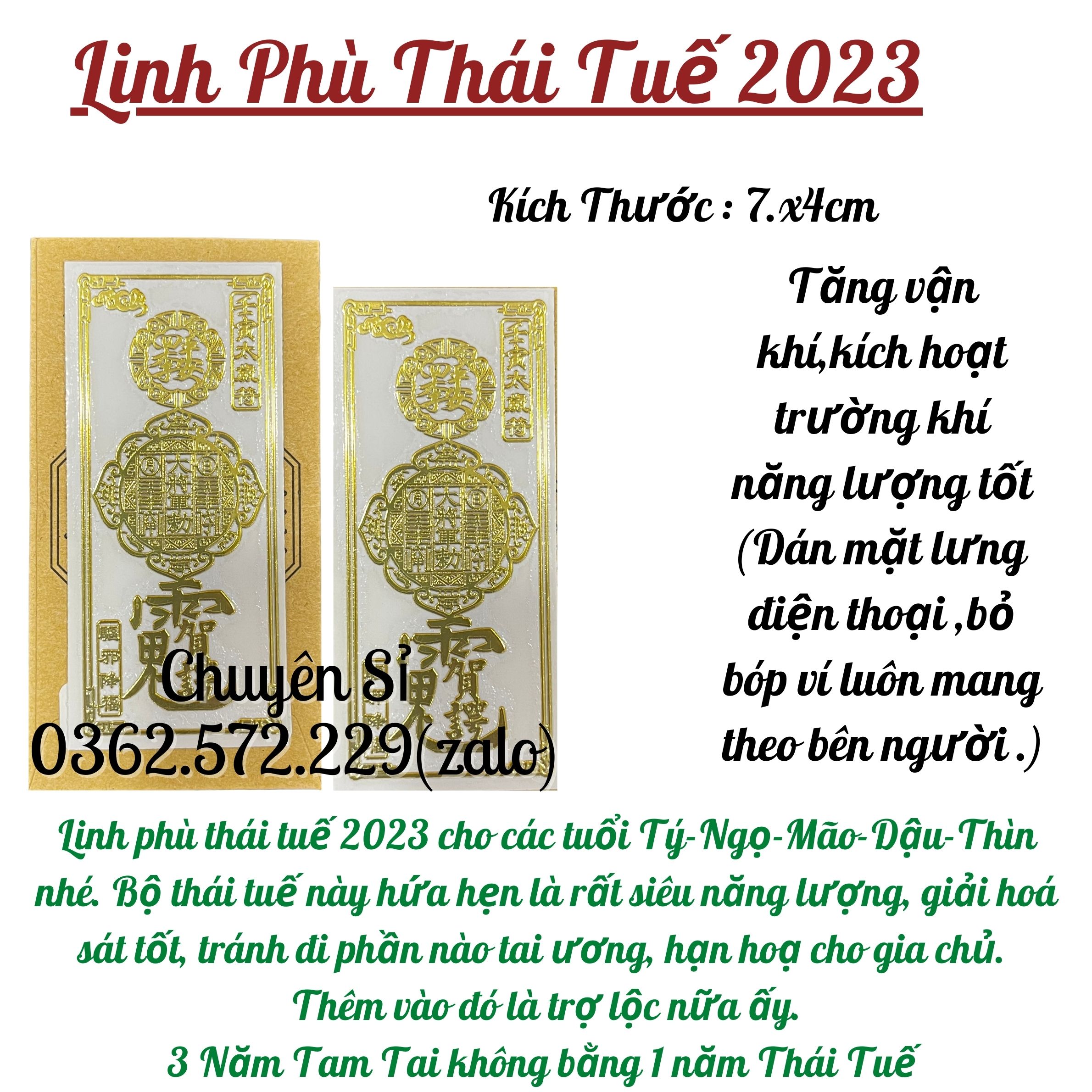 Combo Trọn Bộ Set 5 Món Thái Tuế 2023: Túi Thái Tuế-Móc Khóa-Kim Bài-Linh Phù-Thẻ Thái Tuế Đỏ