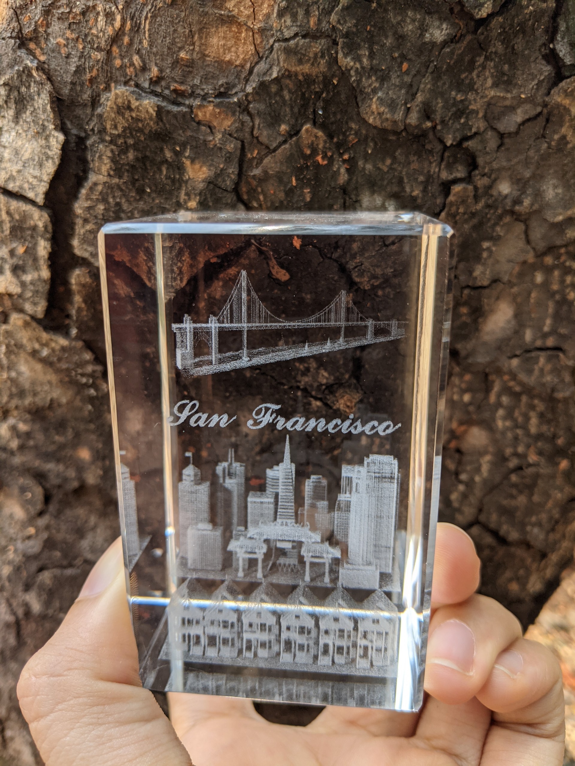 Quà lưu niệm pha lê SAN FRANCISCO Chạm Khắc 3D - Quà Lưu Niệm Sang Trọng