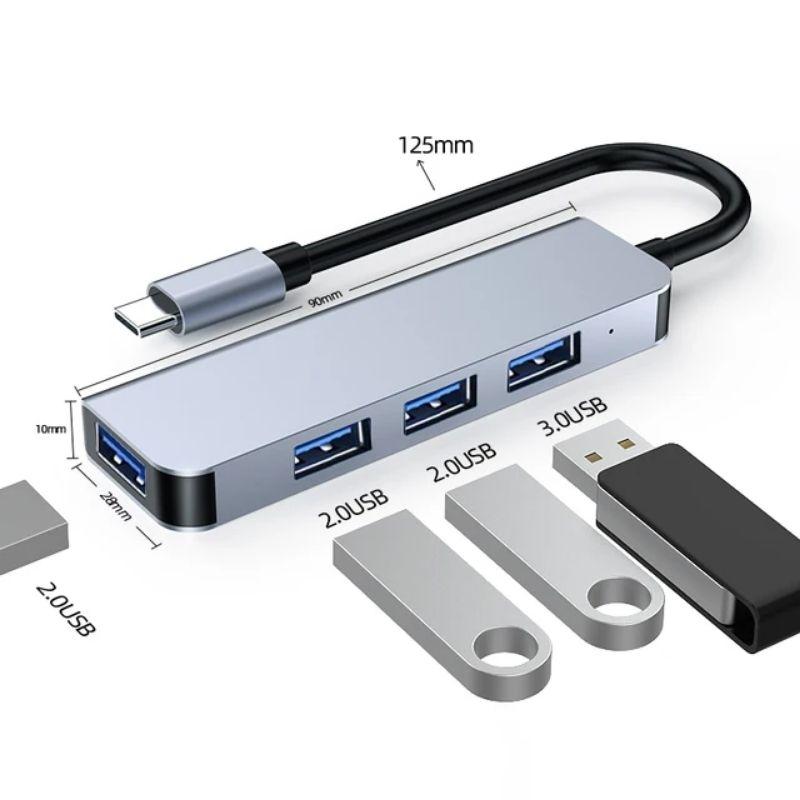 HUB Type C và HUB USB 3.0 tốc độ cao TEKKIN cổng chia usb mở rộng kết nối - hàng chính hãng