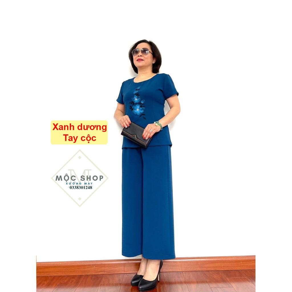 Bộ đũi trung niên cho bà cho mẹ - Tay cộc quần dài
