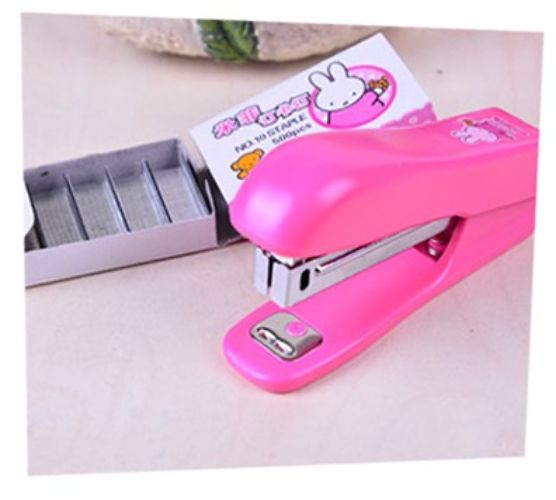 Bộ bấm kim số 10 + hộp kim M&G - 91626 màu hồng