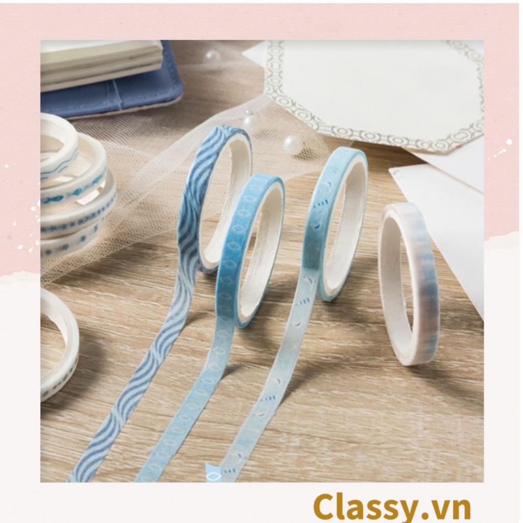 Hộp 10 cuộn băng keo  Classy trang trí mini nhiều họa tiết dễ thương PK1272