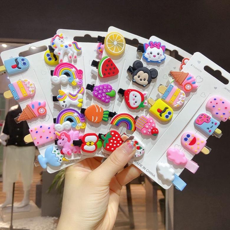 Set 10 Kẹp Tóc Hoa Quả Cute Cho Bé