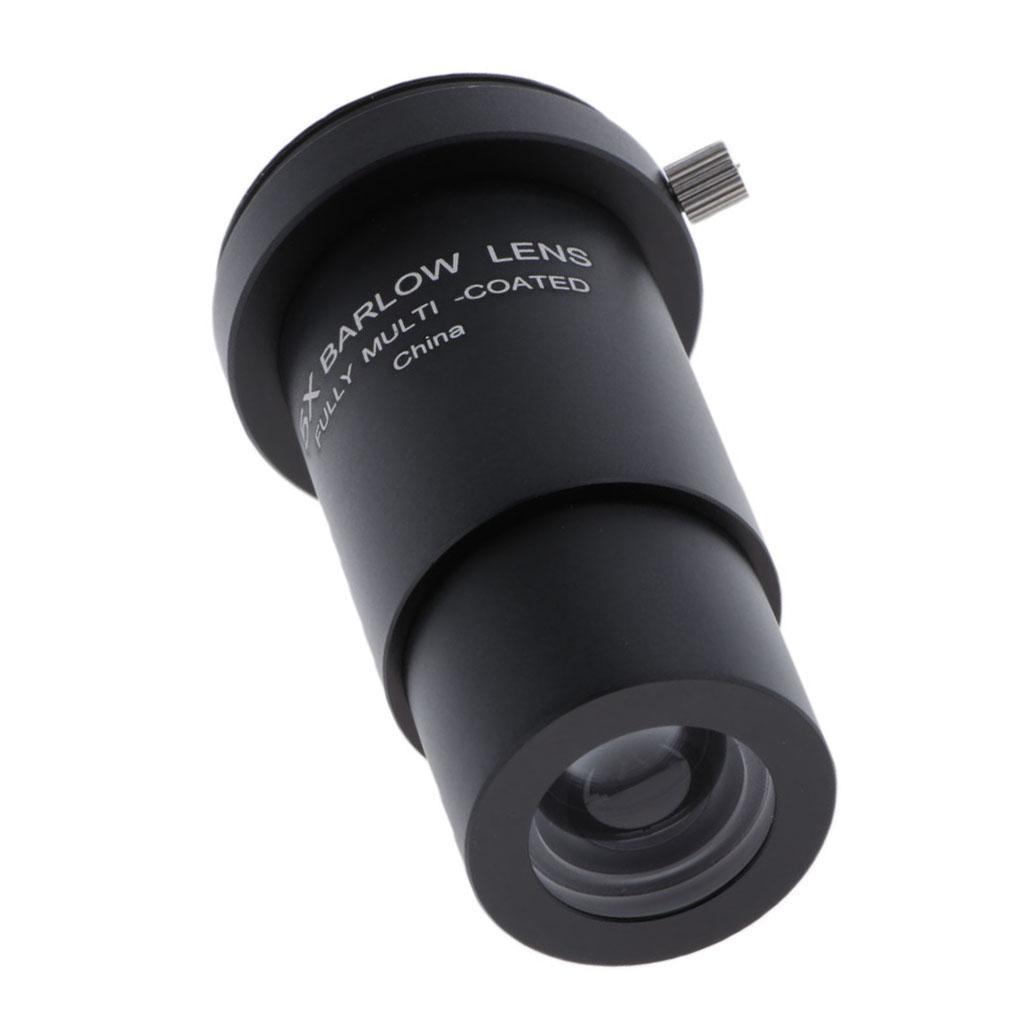 Barlow Lens 1.25"/31.7mm Astronomy Telescope Eyepiece 5X & Black Filter