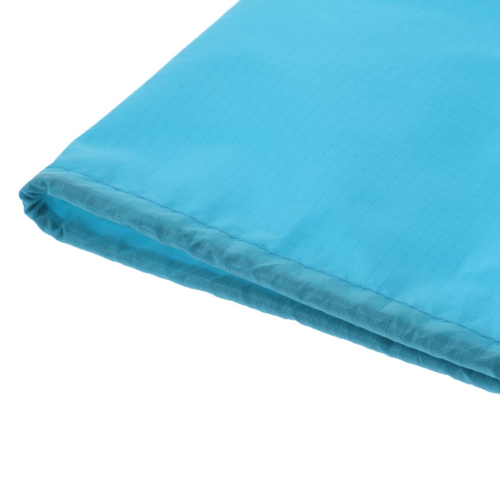 2xWaterproof Drawstring Storage Bag Stuff Bag for Clothes Shoes sky blue