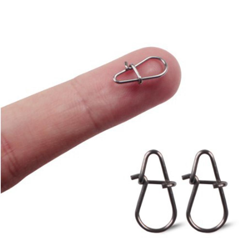 20 Pcs/set Stainless Steel Fish Hook Lure Connector Fast Clip Lock Safety Snaps Pins Swivel Solid Rings Fishing Accessories