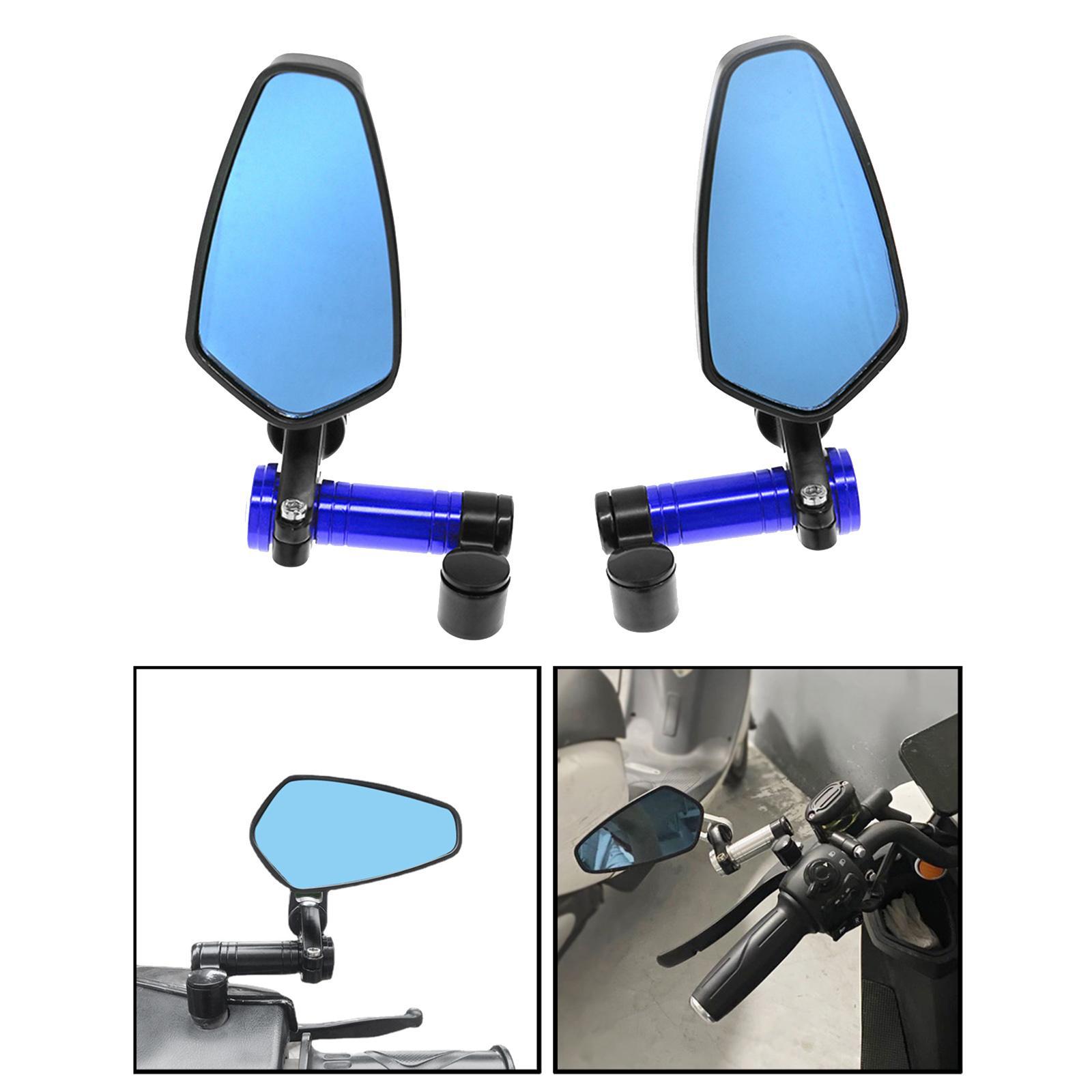 2Pcs Motorcycle Rearview Side Mirrors Rear View Mirrors Fits for Most Motorbikes Scooters