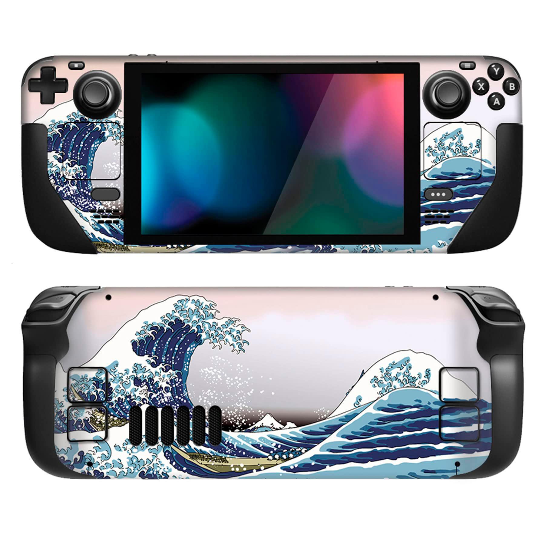 Skin decal dán Steam Deck mẫu The Great Wave off Kanagawa (dễ dán, đã cắt sẵn chuẩn theo khuôn máy)