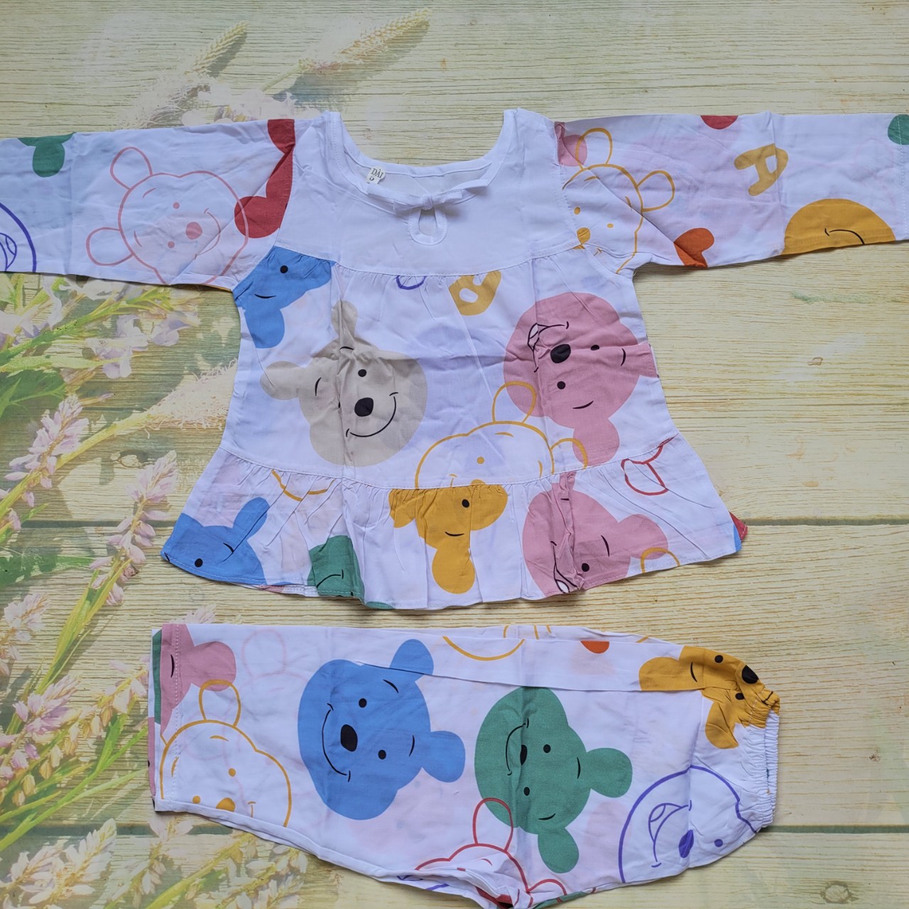 Đồ bộ tole lanh bé gái dài size 8