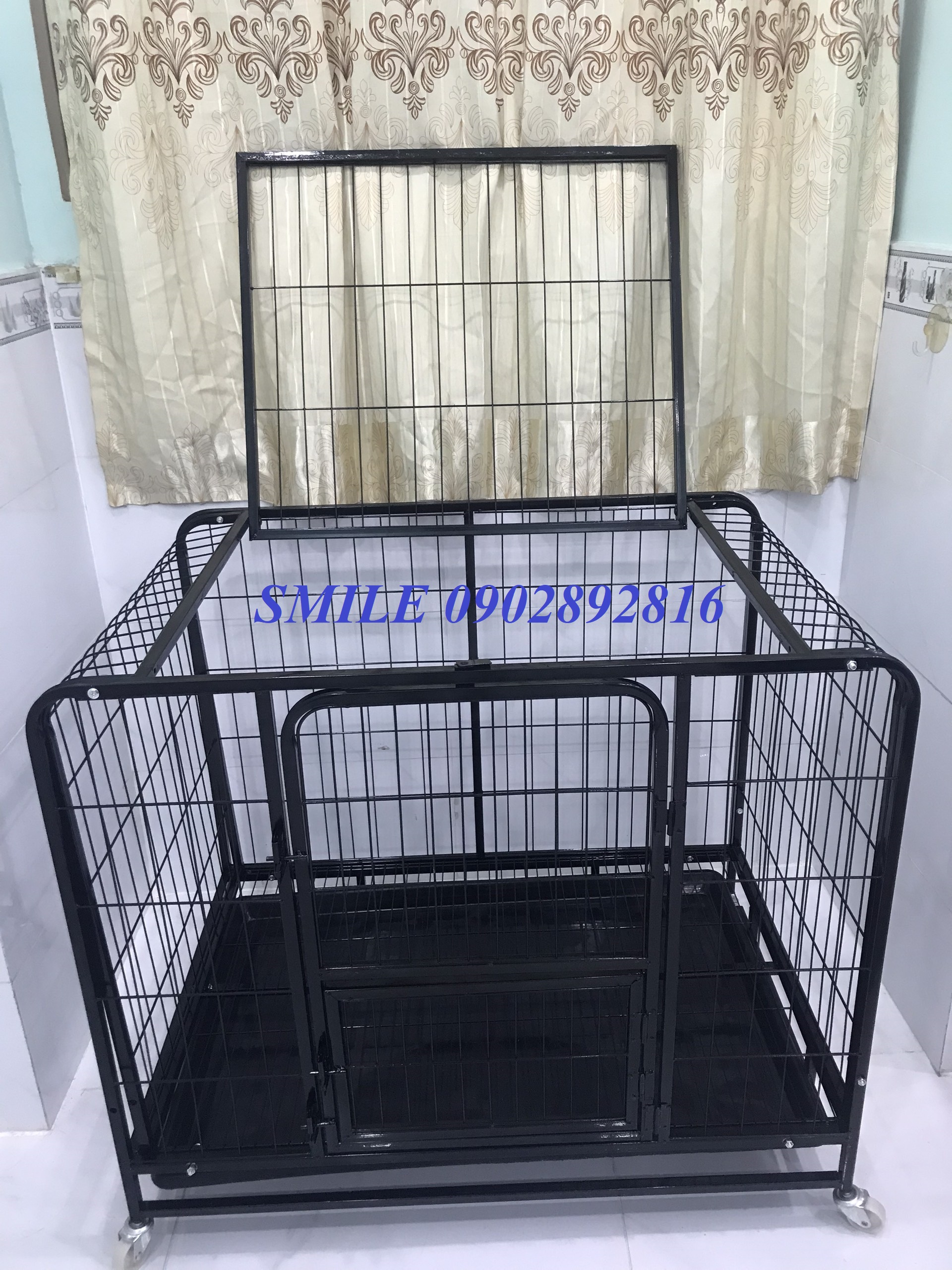 CHUỒNG NAN ỐNG SIÊU DÀY SIZE LỚN DÀNH CHO CHÓ LỚN SIZE 90x64x82cm