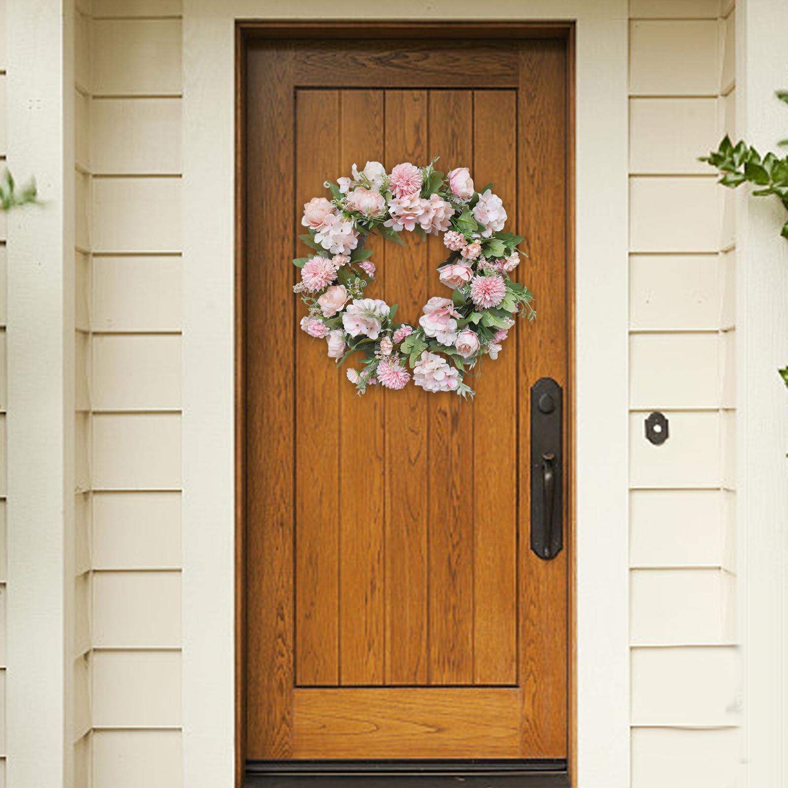 Artificial Wreath Garland Floral Front Door Wreath for Wedding Outside Porch