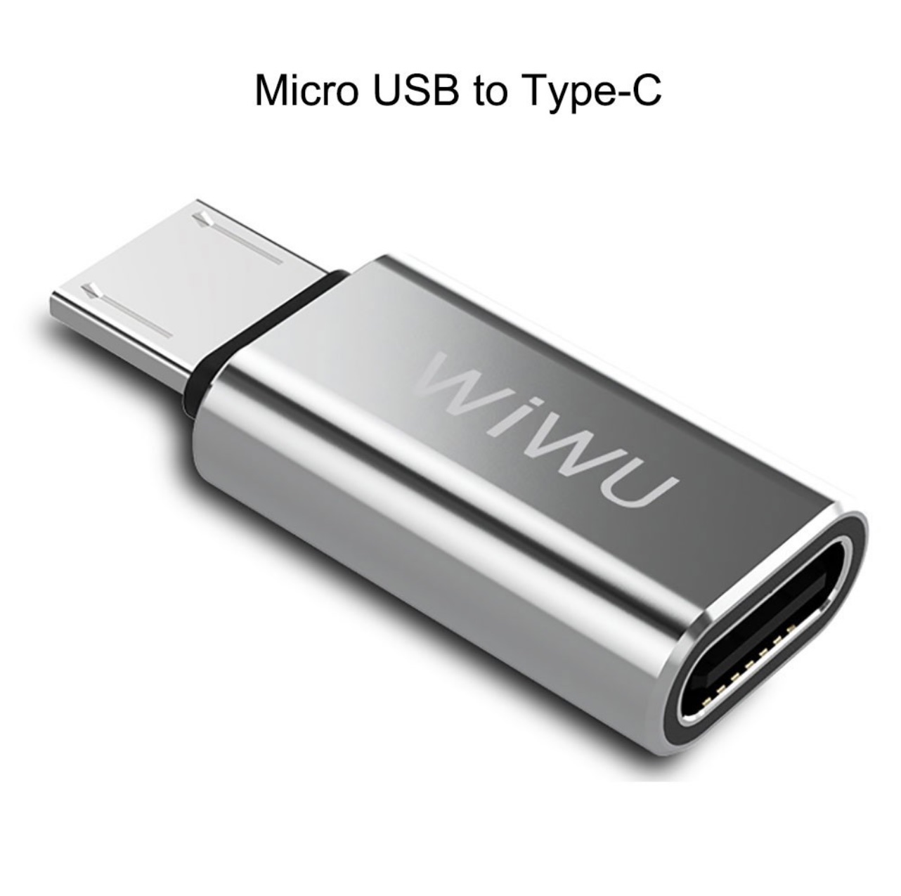 Bộ Chuyển Đổi Wiwu OTG Micro USB To Type-C Cho Các Điện Thoại Phổ Thông Chất Liệu Hợp Kim Nhôm Cao Cấp - Hàng Chính Hãng