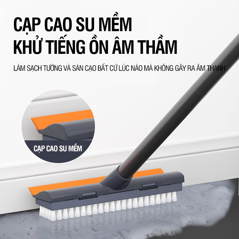 Chổi cọ nhà vệ sinh, cây chà sàn và gạt nước nhà tắm, bàn chải lông cứng cán dài Kitimop-Z2