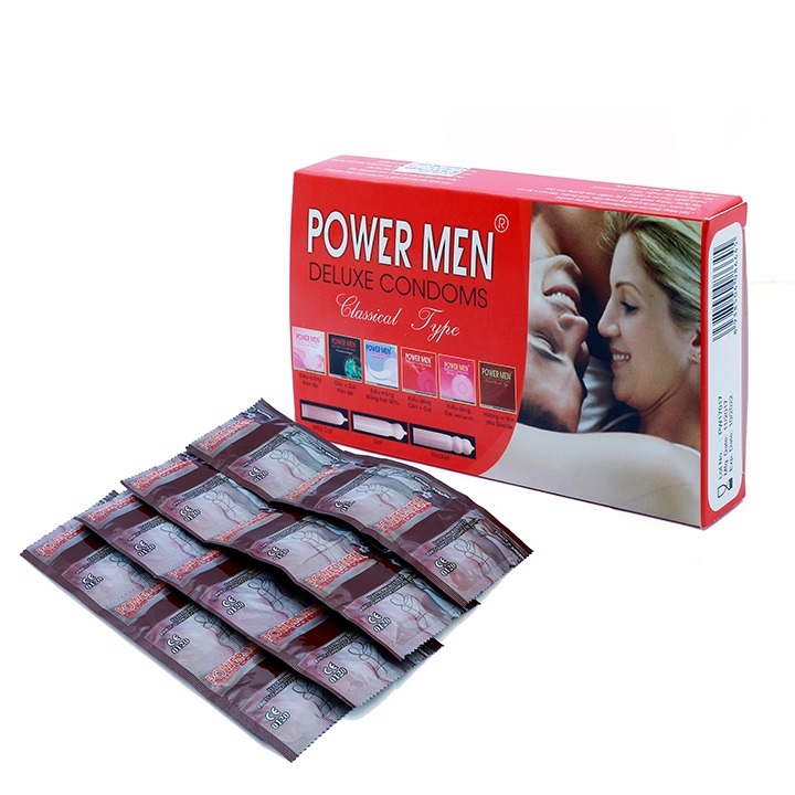 Bao Cao Su Powermen Gia Đình Mỏng Trơn 12 Cái Và 42gr Gel Bôi Trơn KLY