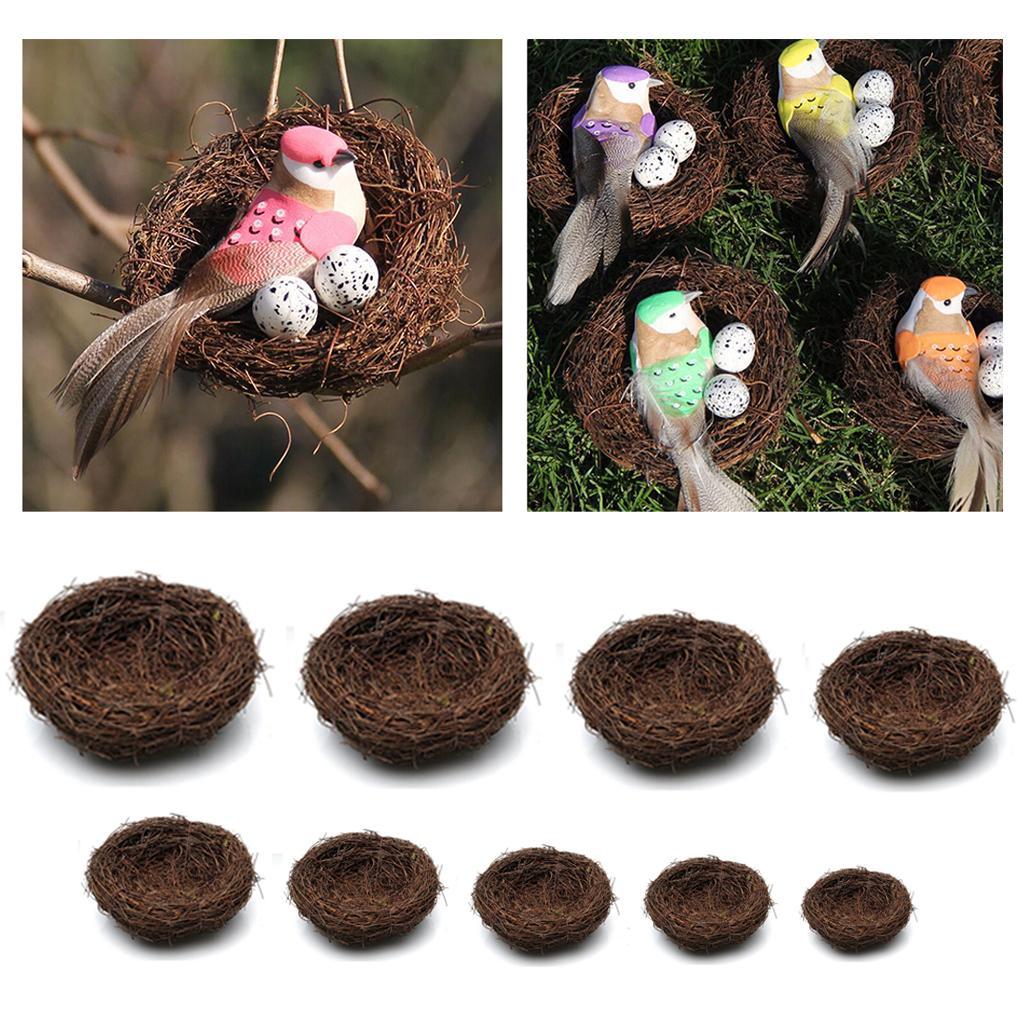 Nature Rattan Bird Nest Small Birds Bedding Holiday Decoration