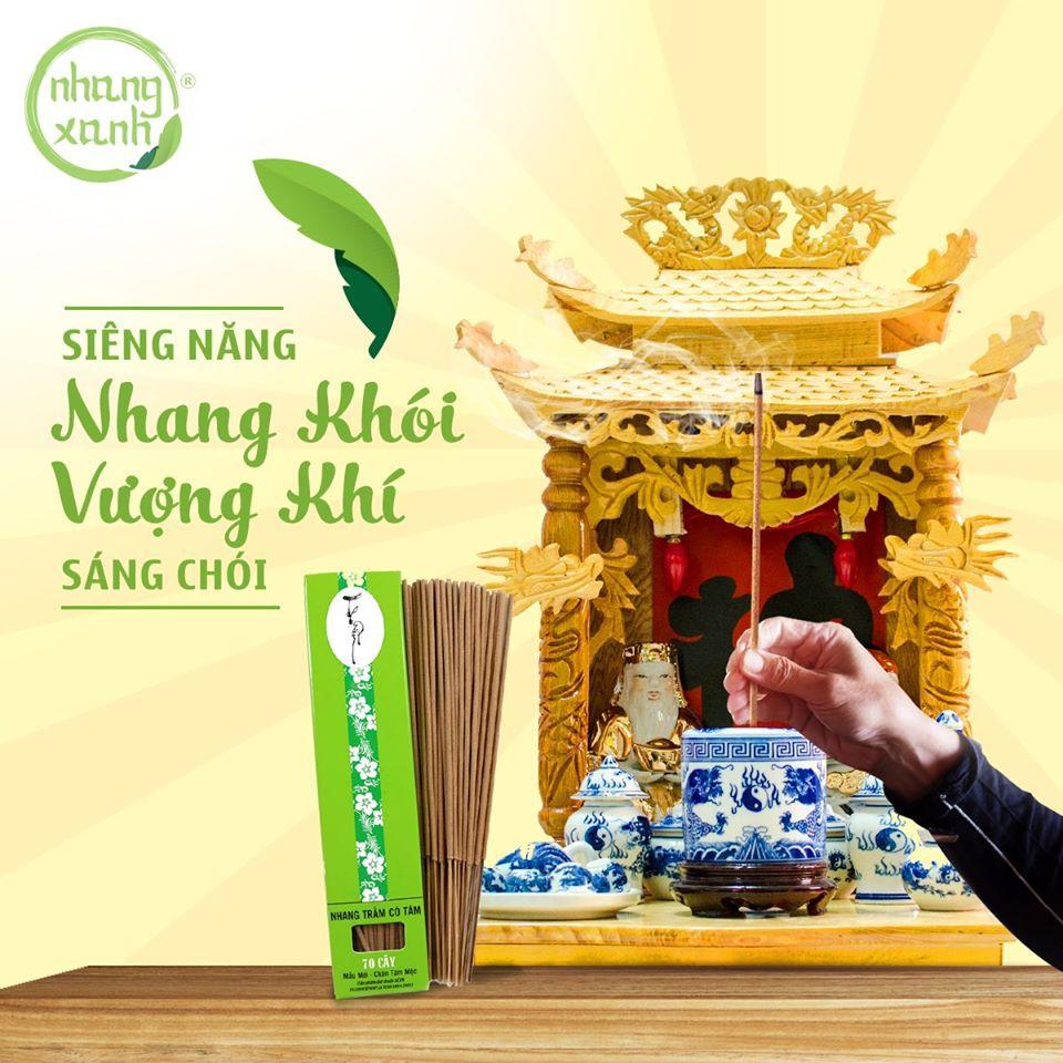 Nhang xanh Trầm Hương cao cấp hộp 500g - nhang sạch không hóa chất làm từ 100% thiên nhiên