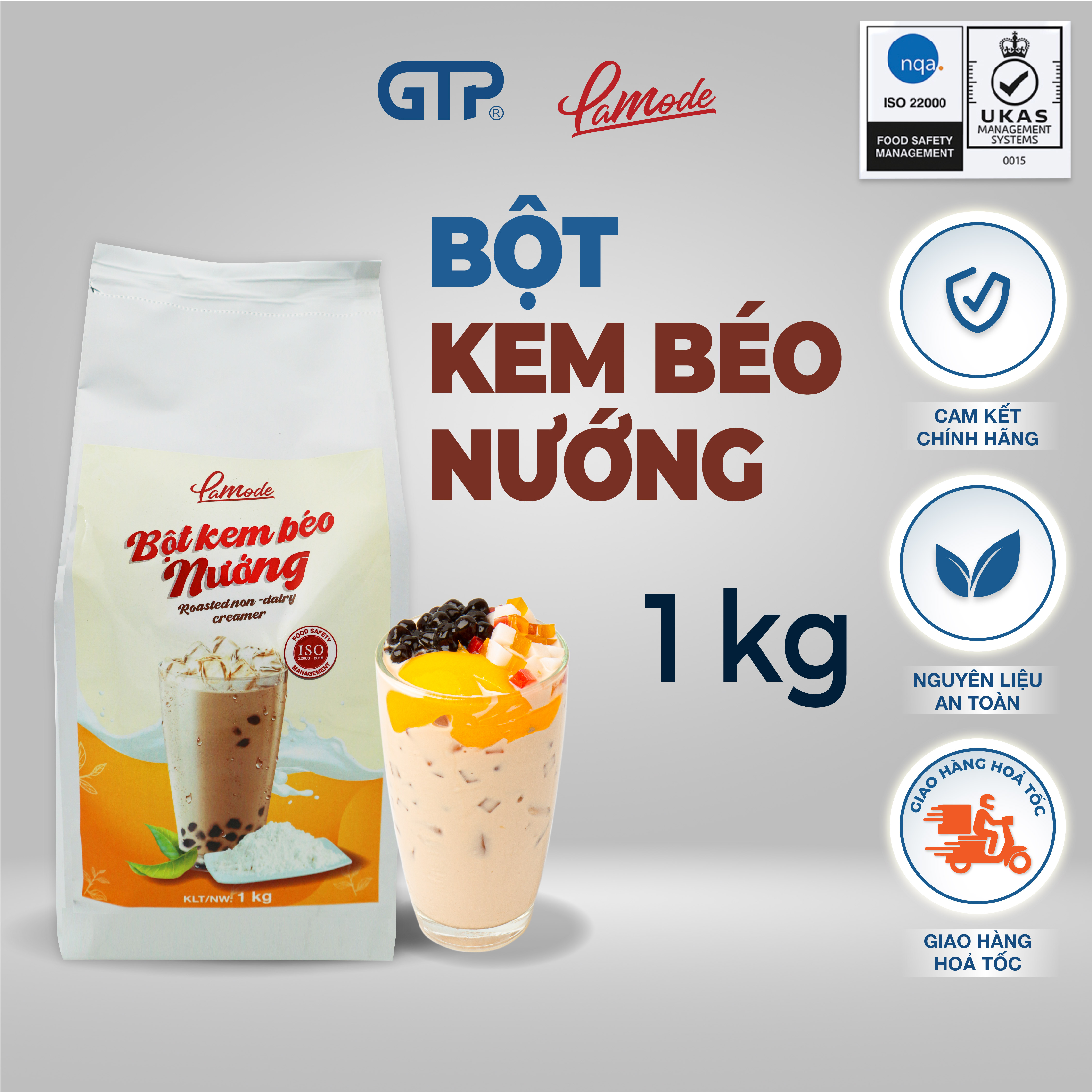 Bột kem béo nướng Lamode (1kg)- dùng pha trà sữa vừa đậm vị béo, thích hợp pha trà sữa nướng thơm ngon