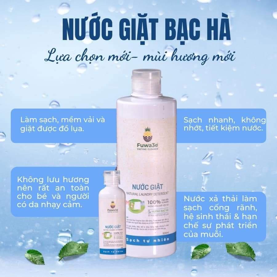 Nước Giặt Hữu Cơ Eco-Enzyme FUWA3E Chiết Xuất Từ Dứa An Toàn Cho Da Bảo Vệ Trẻ Em Tốt Cho Sức Khỏe Môi Trường