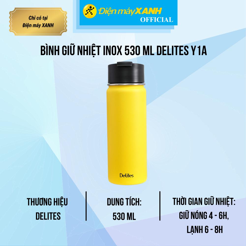 Bình giữ nhiệt inox 530 ml Delites Y1A (Vàng) - Hàng Chính Hãng