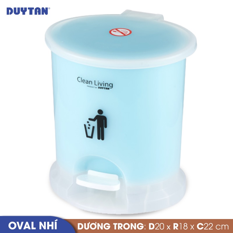 Thùng rác oval nhí nhựa Duy Tân  - 22179 - Giao màu ngẫu nhiên - Hàng chính hãng