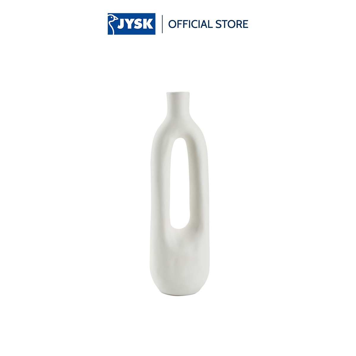Lọ hoa | JYSK Ingemar | gốm | trắng | R10xD8xC34cm