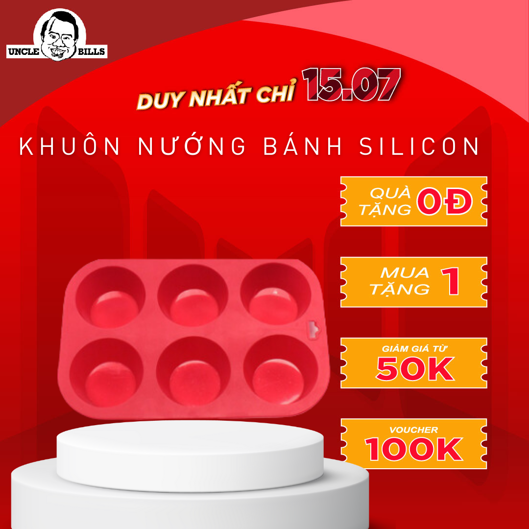 Bộ 6 Khuôn Bánh Nướng Nhỏ Silicon Uncle Bills KC0029