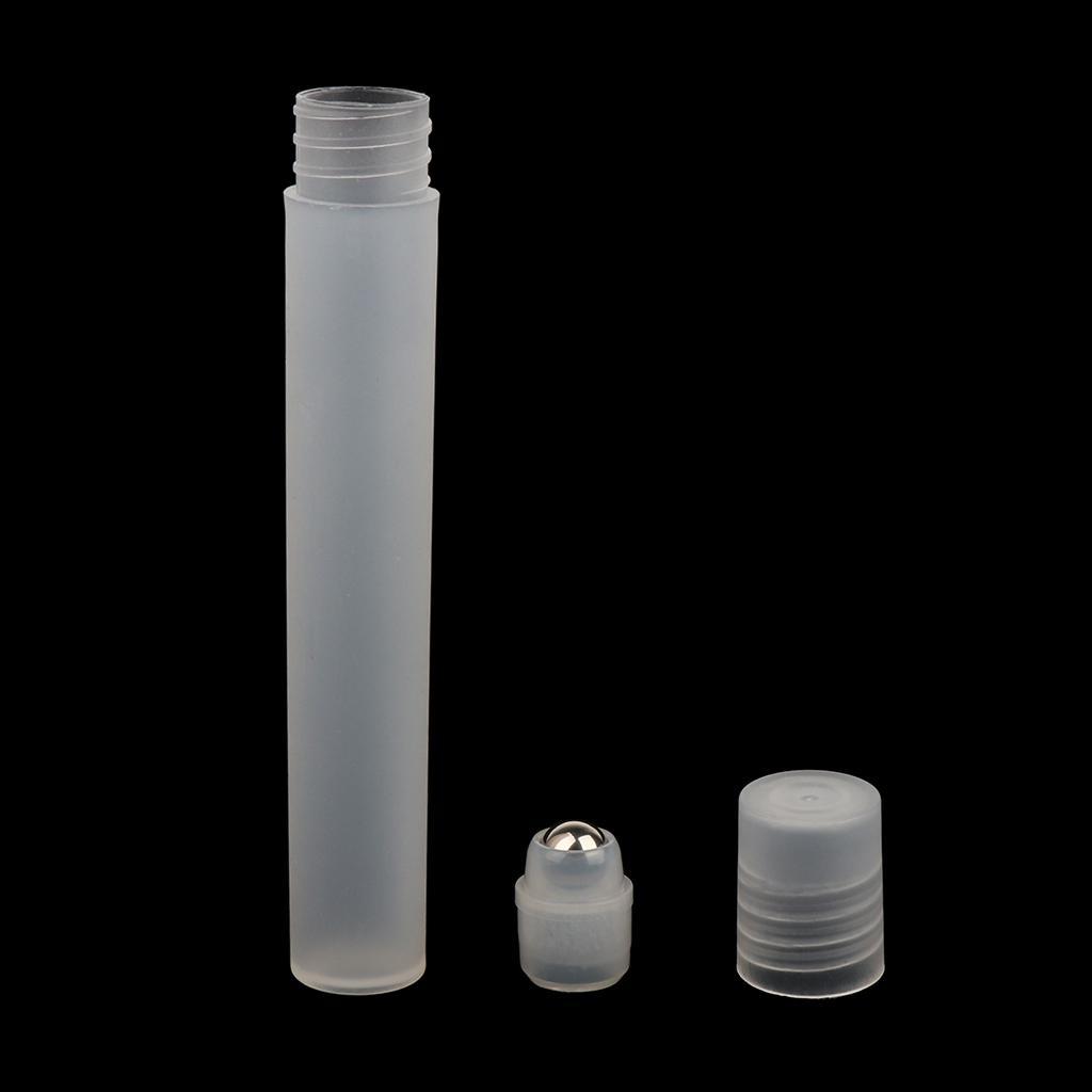 10 Pieces Clear Empty Refillable Perfume Aftershave Steel Roll On Bottles Travel Tube Vials With Pipettes Dropper Kit for Men Women 5ml 10ml