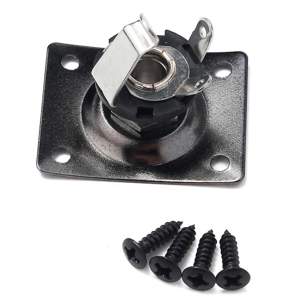 Electric Guitar Output Jack Plate Socket 6.35mm 1/4'' for Style Guitar