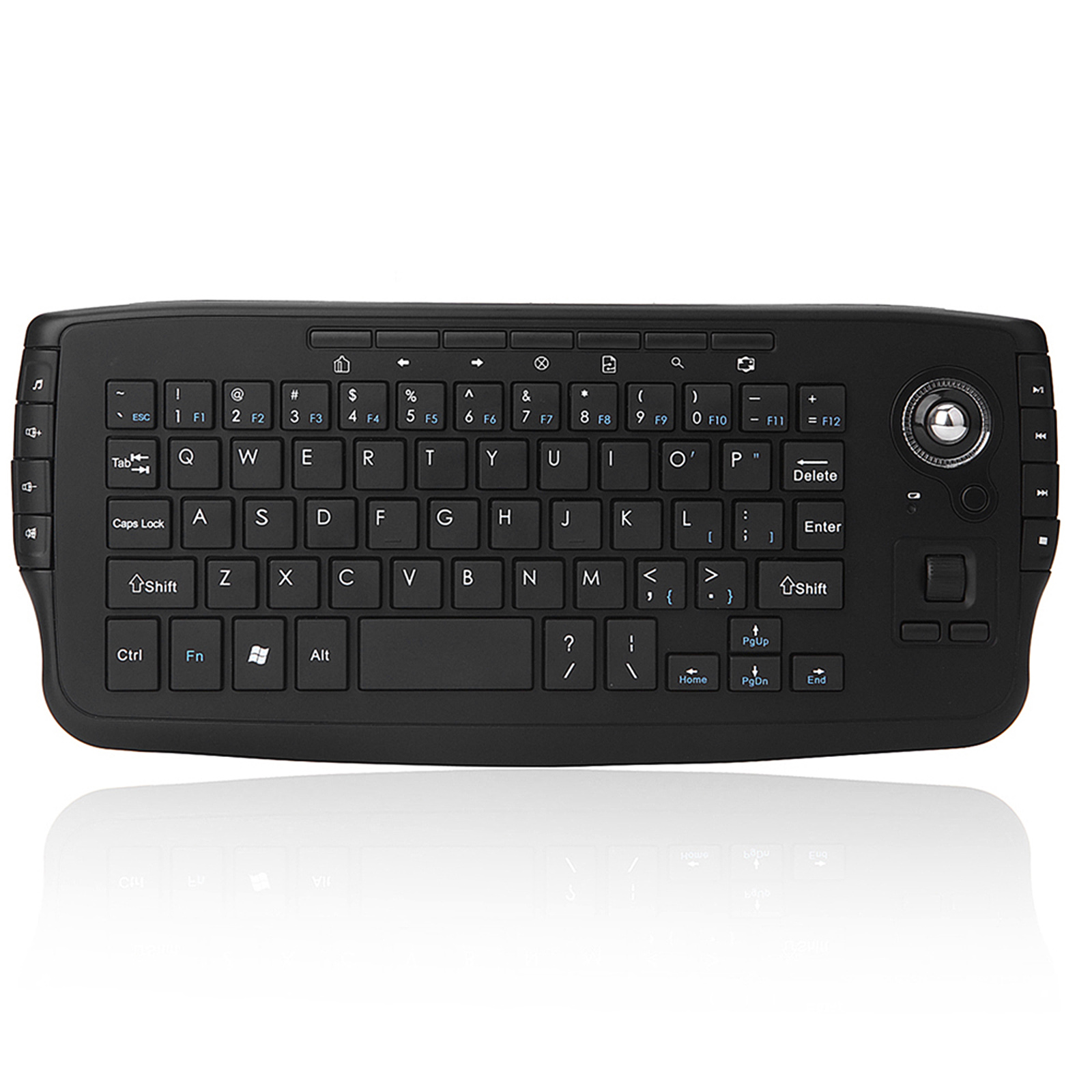 Bàn Phím Không Dây E30 2.4GHz Với Chuột Trackball Điều Khiển Từ Xa Bằng Bánh Xe Lăn Cho Android TV Box TV Thông Minh PC Máy Tính Xách Tay