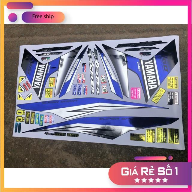 Tem rời dành cho xe ex 150 Lc chất liệu Crom