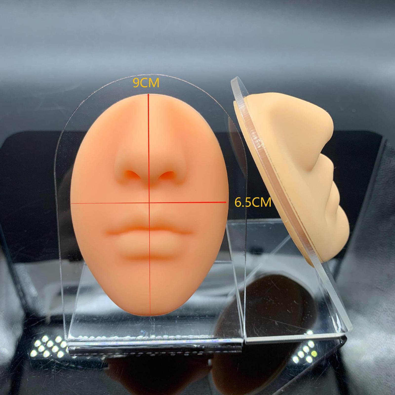 Silicone Face Model Portable Mannequin Flexible for Jewelry Display Nose