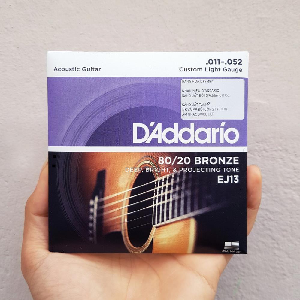 Dây đàn Guitar Acoustic D'Addario EJ13 - Made in USA