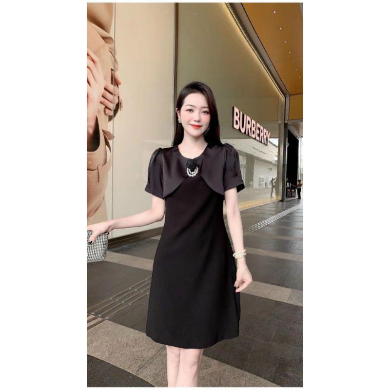 ĐẦM SUÔNG CỔ HOA PHỤ KIỆN
