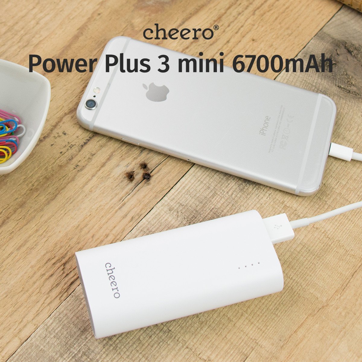 Pin Sạc Dự Phòng Cheero Power Plus 3 mini 6700mAh CHE-068 Hàng Chính Hãng