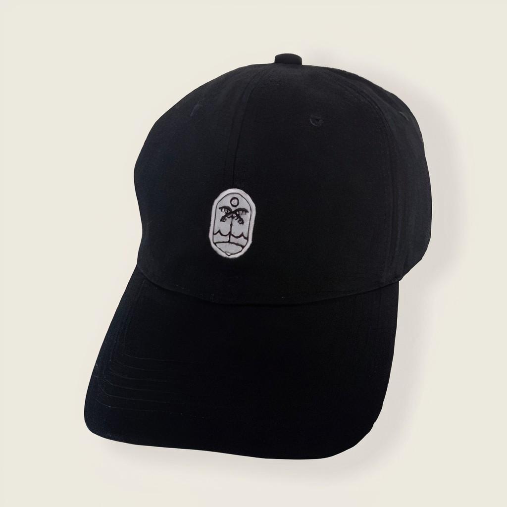 Mũ Lưỡi Trai Màu Đen Chất Kaki Mềm Phù Hợp Cho Nam Nữ Họa Tiết Thêu