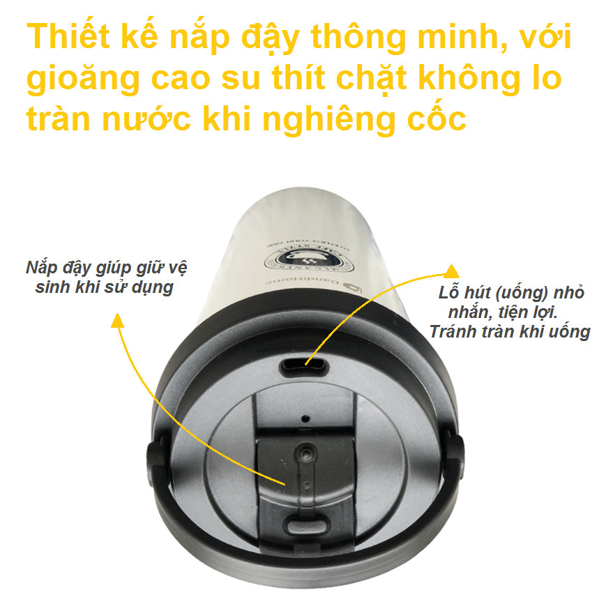 Cốc (Ly) cách nhiệt, giữ nhiệt DandiHome inox 304 (500ml)