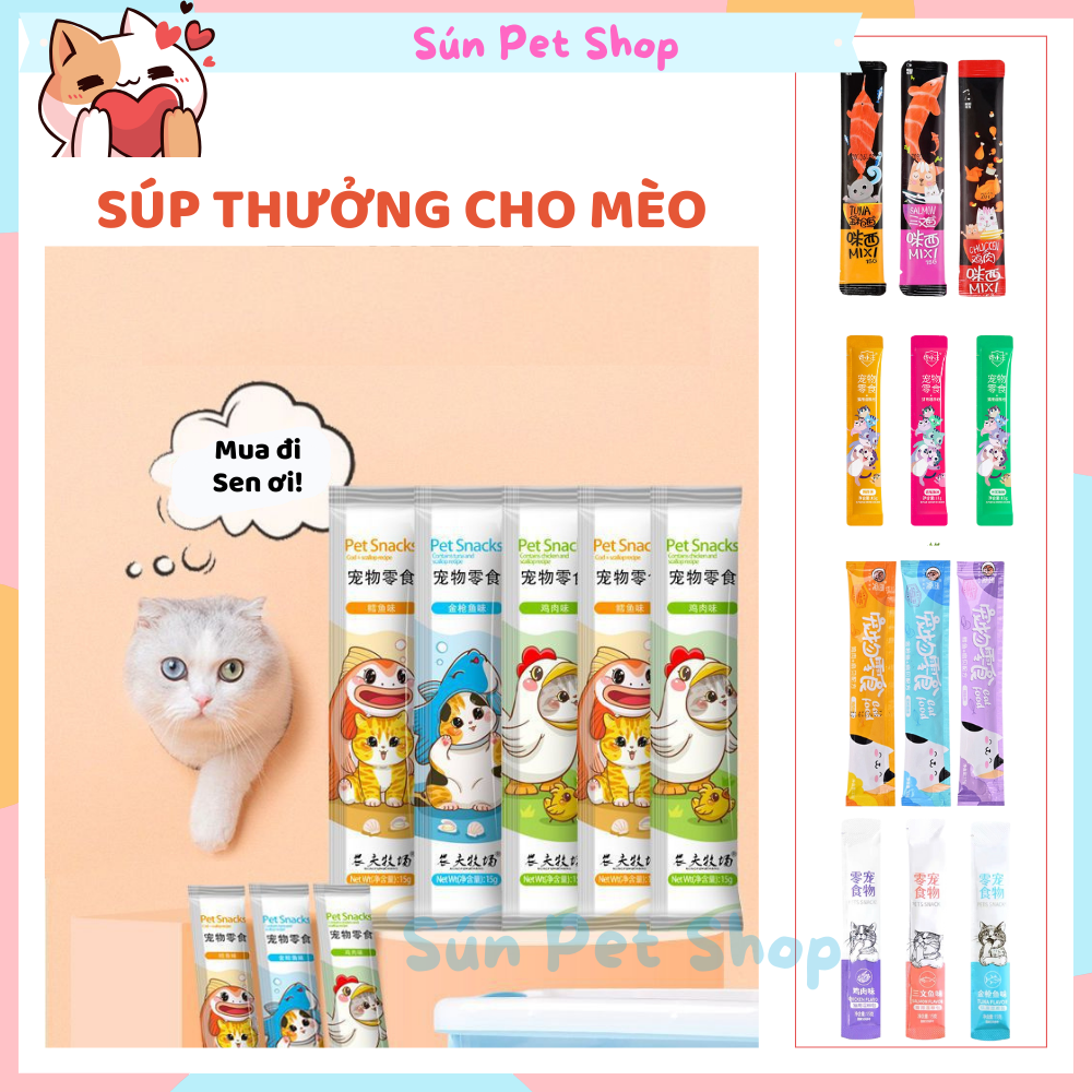 Súp thưởng cho mèo nhiều loại Shizuka | Ciao | Cat Food | Pet Snacks | Masti (15gr)