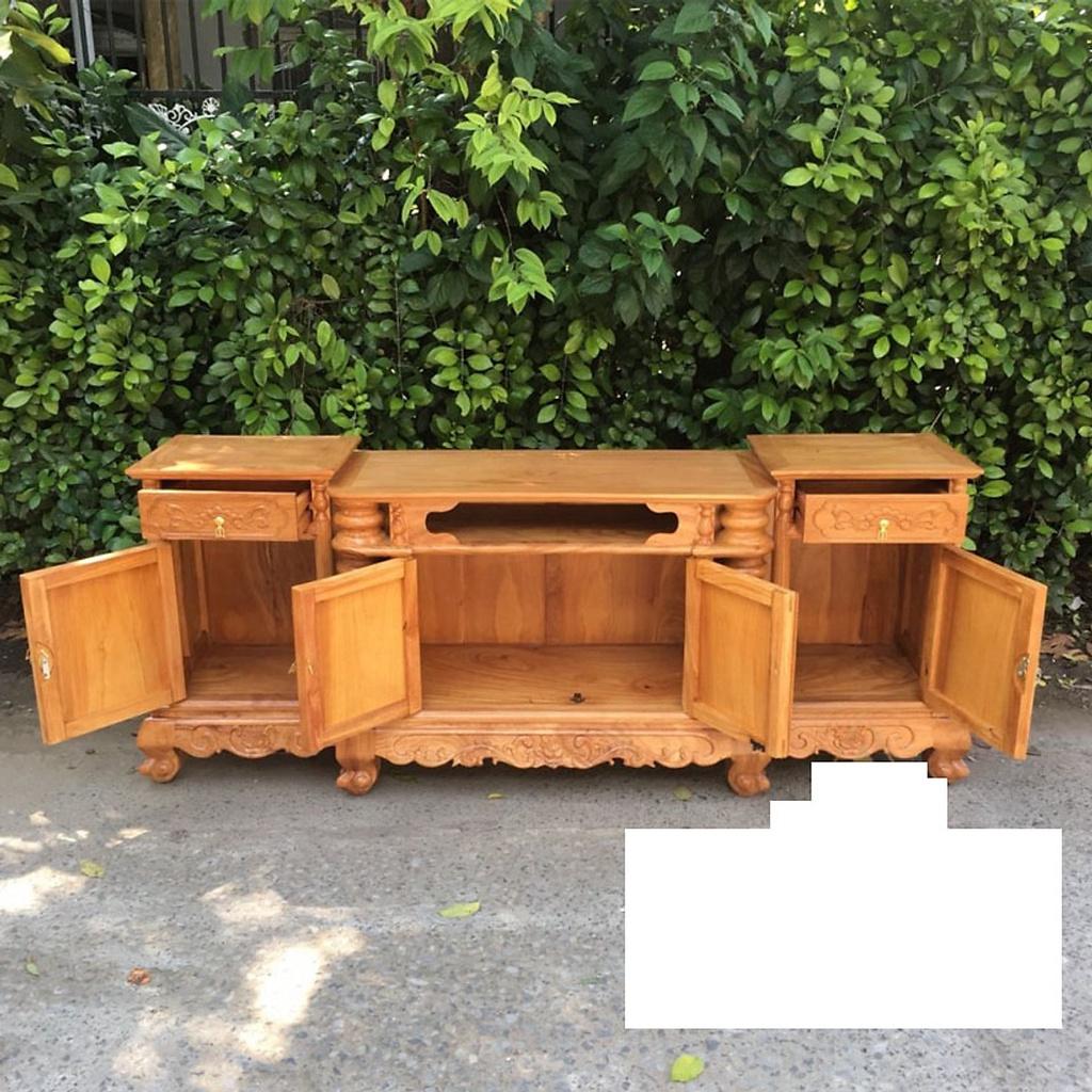 Kệ tivi gỗ gõ đỏ mẫu cột nho trạm 2m tùng cúc trúc mai , tủ để tivi bằng gỗ , kệ trang trí phòng khách