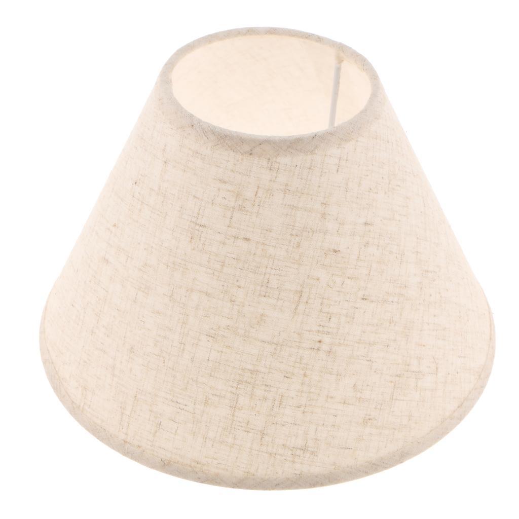 2Pcs Fabric Lampshade Table Lamp Shade Bedside Light Shade Flaxen & Gray